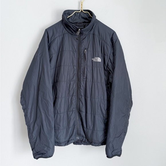 The North Face men’s primaloft insulated quilted zip up jacket black size large - Picture 1 of 6